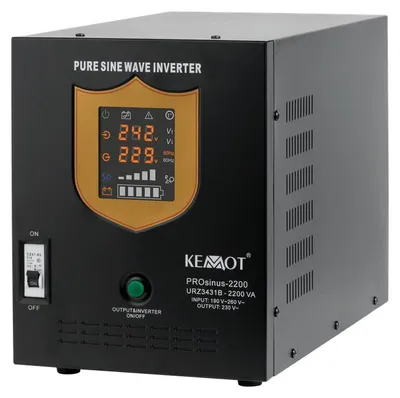 Image de Alimentation électrique - Onduleur de secours - Système de sauvegarde sans interruption - Puissance : 1600W - Onduleur à onde sinusoïdale pure