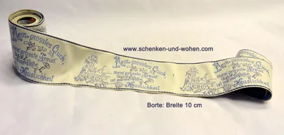 Produktbild von Bordüre zum Aufnähen Schrift Mein grösstes Glück 10 cm blau