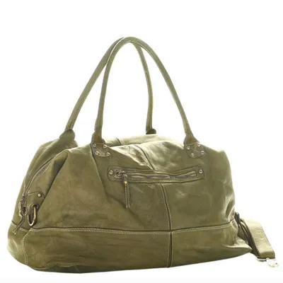 Produktbild von BZNA Bag Joe Grün Italy Designer Weekender Sport Reise Tasche Handtasche Schultertasche Leder Shopper Neu