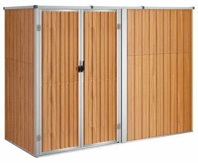 Produktbild von vidaXL Gerätehaus Braun 225x89x161 cm Verzinkter Stahl