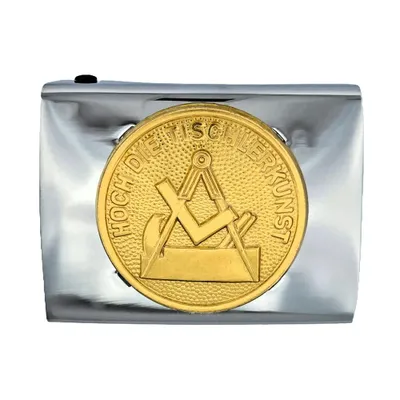 Produktbild von Koppelschloss Hoch Die Tischlerkunst Handwerk und Zunft – silbern/golden - für Geselle - für 4,5 cm breite Koppelgürtel