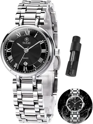 Produktbild von Damenuhr Damen Wasserdicht Damenuhren Quarzwerk Uhren Lässig Geschäftlich Damen Edelstahlarmband Mit Datum Exquisite Luxus Damen Armbanduhr Römische
