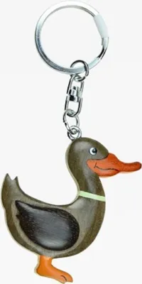Produktbild von Schlüsselanhänger aus Holz - Ente