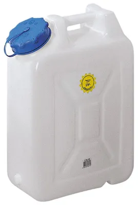 Produktbild von Weithalskanister, Polyethylen (HDPE), weiß, Volumen 11 l, BxTxH 277x132x435 mm, VE 2 Stück