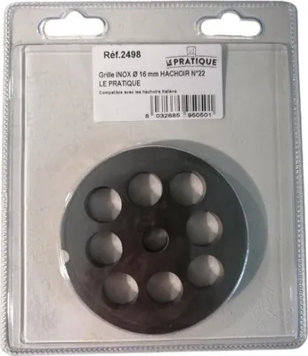 Image de Grille Inox ø 16 Mm Universelle Hachoir N°22 - Le Pratique