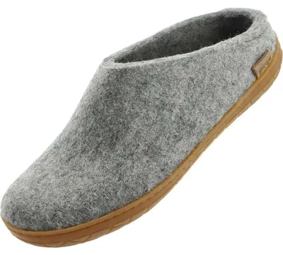 Produktbild von Glerups Pantoffel Modell B mit Kautschuksohle – Der Allrounder für Outdoor & Indoor: grau / 45 Farbe: grau Größe: 45
