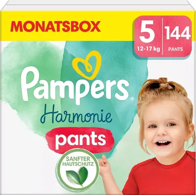 Obrázek produktu pro Pampers® 8006540867976 Pampers® Windeln Harmonie™ Größe Gr.5 (12-17 kg) für Babys und Kleinkinder (4-18 Monate), 144 St.