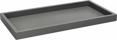 Immagine prodotto di Gift Company Tablett Neo, rechteckig, Dekotablett, Ablage, MDF, Grau / Dunkelgrau, 30 x 15 cm, 1202101004