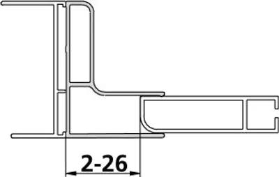 Produktbild von Kermi ZDKPKSFN22002K Kombiprofil Nova 2000 KPKSF