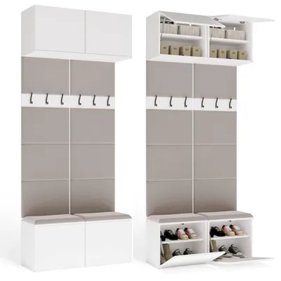 Image de HAGA II 2W : cintre double pour penderie d'entrée, BLANC