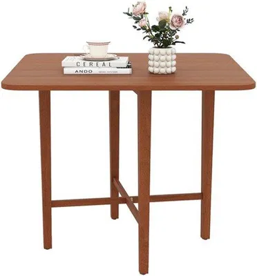 Obrázek produktu pro Skládací jídelní stolek - 90 x 90 cm - Dřevo - Vhodný do kuchyně i do pracovny - Úsporný design