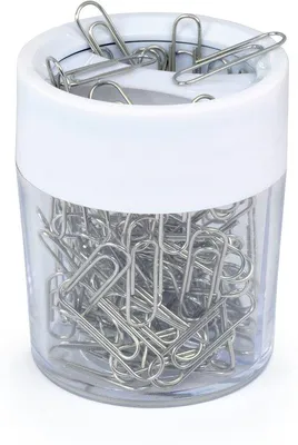 Produktbild von Famanu Clip Halter mit Paperclips - Weiß