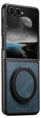 Produktbild von Für Samsung Galaxy Z Flip7 5G Suteni MagSafe 360 Grad Ringhalter Hülle Blau