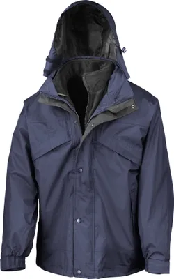 Produktbild von Result Herren 3-in-1 StormDri Jacke mit Reißverschluss und Druckknöpfen, wasserabweisend, winddicht BC930 (S) (Marineblau)