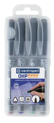 Obrázek produktu pro Popisovač Permanent OHP 2636 Centropen  -  sada 4 ks
