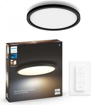 Image de Philips Hue White Amb. Aurelle Panel Lamp rond Schw incl DS