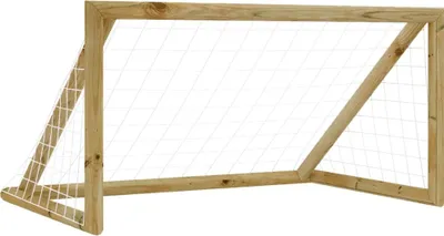 Obrázek produktu pro Fotbalová branka se sítí 160x80x100 cm impregnovaná borovice