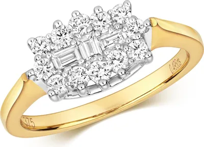 Produktbild von Funkelndes Feuer 9 Karat (375) Gold Damen - Diamant Ring Brillant-Schliff 0.50 Karat G - I1 I2, 58 (18.5); TRS317599KYRSQ