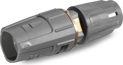 A close-up studio shot of a gray Kärcher pressure washer accessory.
