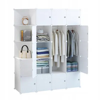 Produktbild von Modularer Kleiderschrank Hanging Closet Xxl Weiß Regale Kleiderständer