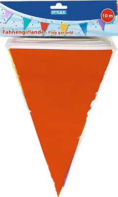 Image de STYLEX Guirlande de drapeaux - plastique - 20 drapeaux - 10 m