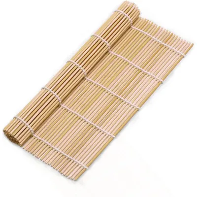 Produktbild von Sushimatte Sushi-Rollmatte Makisushi-Matte - Naturbambus - 1 Stück - Klebstofffrei - Für Maki-Sushi