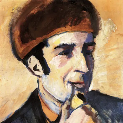 Produktbild von August Macke Kunstdruck Bild - Portrait Von Franz Marc, 1910 (70 x 70 cm)