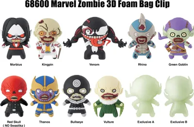 Produktbild von Marvel 3D PVC-Taschenanhänger Series 1 Zombies Display (24)