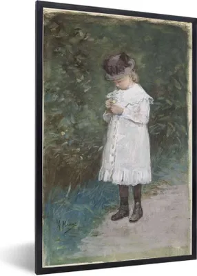 Produktbild von MuchoWow® Gerahmtes Poster Elisabeth Mauve - Gemälde von Anton Mauve 60x90 cm - Poster mit Schwarzem Bilderrahmen Wandposter Rahmen Foto Bilder - Kunst