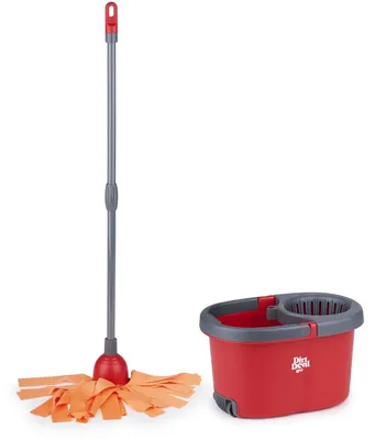 Image de Dirt Devil Jouets dès 3 ans - Balai à franges avec seau et essoreur - Kit de nettoyage pour enfants pour stimuler le jeu de rôle et la motricité - Jouet de nettoyage en 2 parties