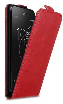 Obrázok produktu pre Cadorabo puzdro pre Sony Xperia XZ1 COMPACT ochranný kryt v červenej farbe Flipové puzdro na mobilný telefón Puzdro Kryt