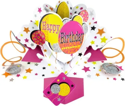 Produktbild von Grußkarte PopUp "Happy Birthday" Ballons