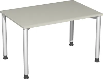 Produktbild von Geramöbel Schreibtisch höhenverstellbar, 1200x800x680-800, Lichtgrau/Silber, S-555102-LS
