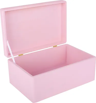 Image de Creative Deco Boite de Rangement en Bois Rose 30 x 20 x 14 cm (+/- 1 cm)