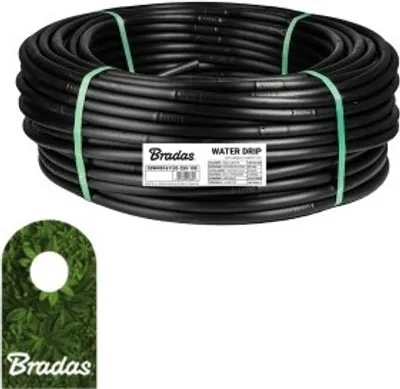 Produktbild von Tropfschlauch Perlschlauch schwarz Verlegerohr ⌀16,2mm 100m Tropferabstand 33cm WATER DRIP BRADAS