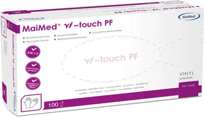 Produktbild von Myclean vi-Touch PF Handsch.unsteril Vinyl Gr.S 100 St