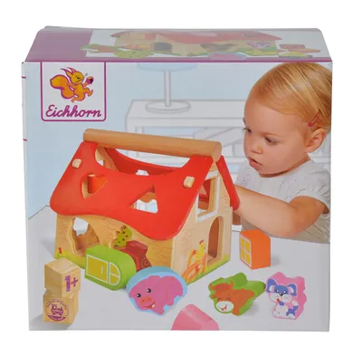 Productafbeelding van Eichhorn houten blokkenhuis; artikelnummer 100002098