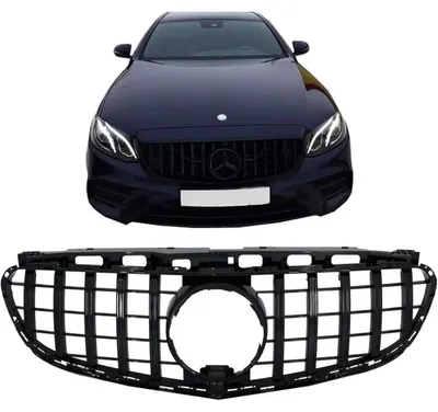 Imagen del producto de Rejilla delantera para Mercedes W212 S212, modelo restyling (rediseñado) 13-16, con aspecto GT-R Panamericana, color .