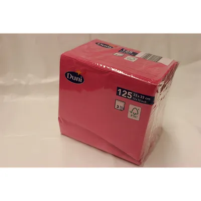 Produktbild von Duni Servietten fuchsia, 3 lagig, 33 x 33cm, 125 Stck.