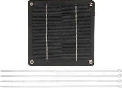 Obrázok produktu pre Solárny ventilátor z monokryštalického kremíka pre karavany, jachty, skleníky, domy pre domáce zvieratá, kuríny, kúpeľne, 5 W, 6 V