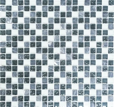 Produktbild von Mosaikfliese Transluzent grau Glasmosaik Crystal Stein grau MOS92-0204