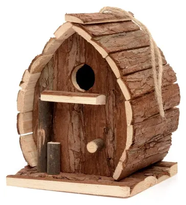 Productafbeelding van Vogelhuis - Hout - 16 x 14 x 20 cm - Ingang 30 mm - Voor tuin en balkon