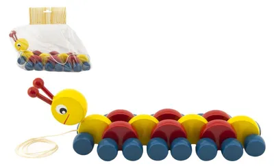 Produktbild von Housenka dřevo tahací barevná 27cm v sáčku