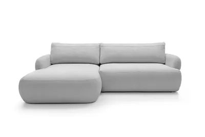 Produktbild von Ecksofa - Eckcouch L-Form, Sofa Couch, mit Schlaffunktion, Bettkasten, Polstermöbel, SABA Grau Links, Manza83