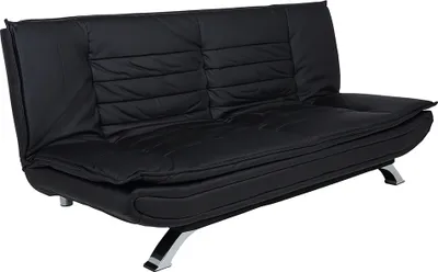 Produktbild von Smuk Schlafsofa Aiden, 3-Sitzer, Schwarz, Samt, 196x98x91 cm, Liegefläche 196x123 cm