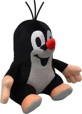 A plush toy of the cartoon character 'The Little Mole' is sitting and facing the viewer.