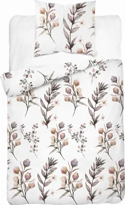 Produktbild von Bettwäsche, Baumwollsatin, hohe Qualität 140x200 4770b Weiß, Blumen