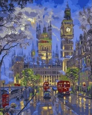 Zdjęcie produktu dla Diamentowa mozaika "Londyn nocą", 30X40 Cm. Kreatywne diamenty