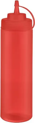 Produktbild von APS 93258 Quetschflasche, 6er-Set, Polyethylen, 760 ml, Ø 7 cm, Höhe 26,5 cm, Einfüllöffnung Ø 5,5 cm, rot