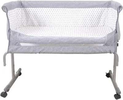 Productafbeelding van 2-in-1-babybed, logeerbed, paraplubedje en miniwieg met matras